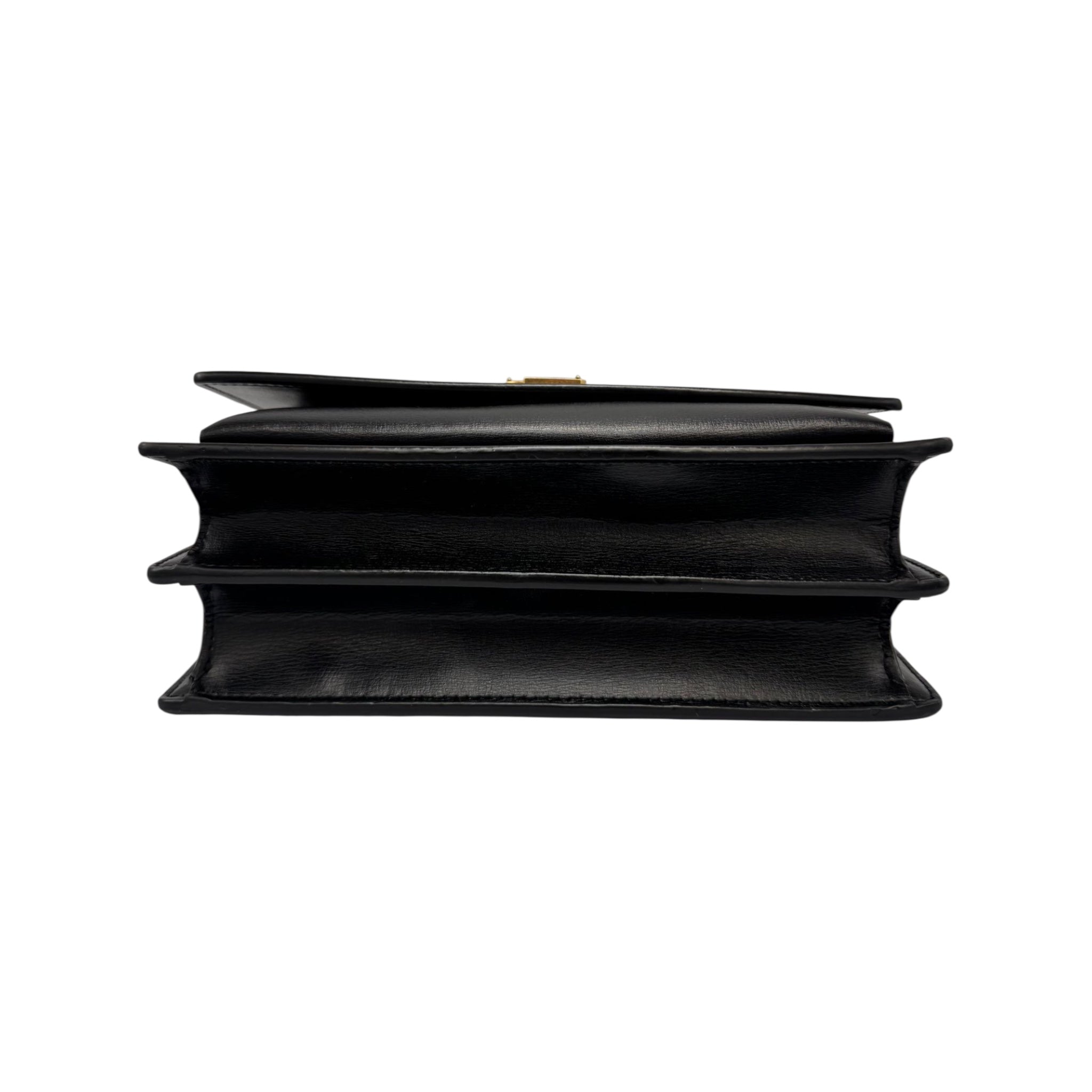 Yves Saint Laurent Sunset Medium Black Calfskin