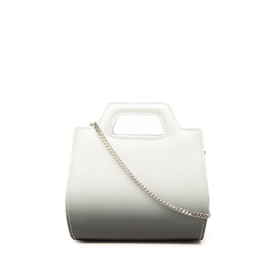 Ferragamo Wanda Top Handle Mini Gradient White Brushed Calfskin