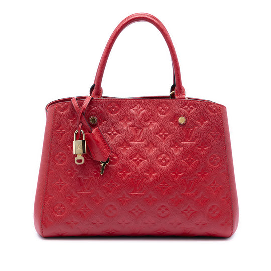 Louis Vuitton Montaigne MM Red Monogram Empreinte