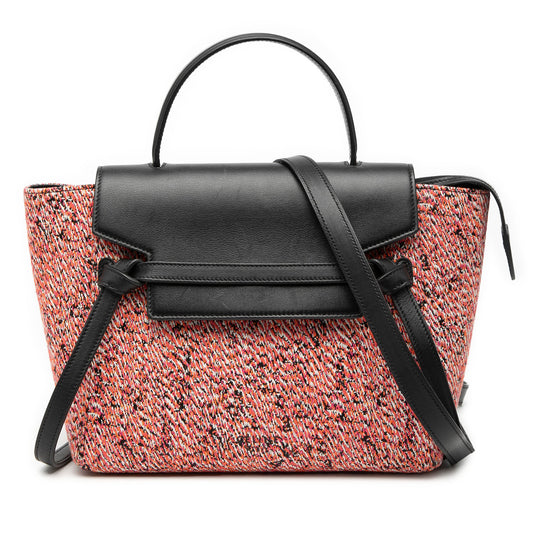Celine Belt Bag Micro Black Tweed Calfskin