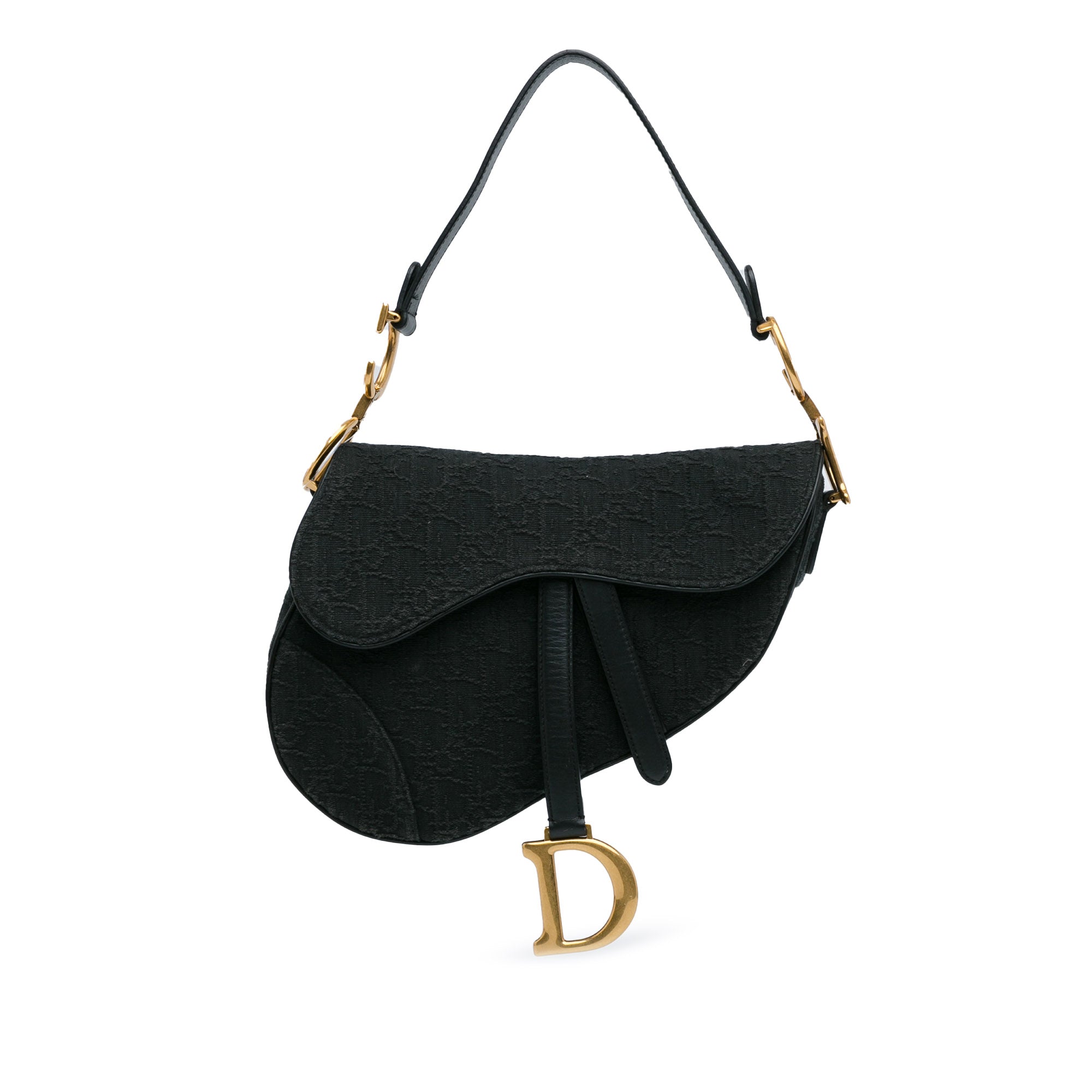 Dior Saddle Bag Medium Black Oblique Canvas