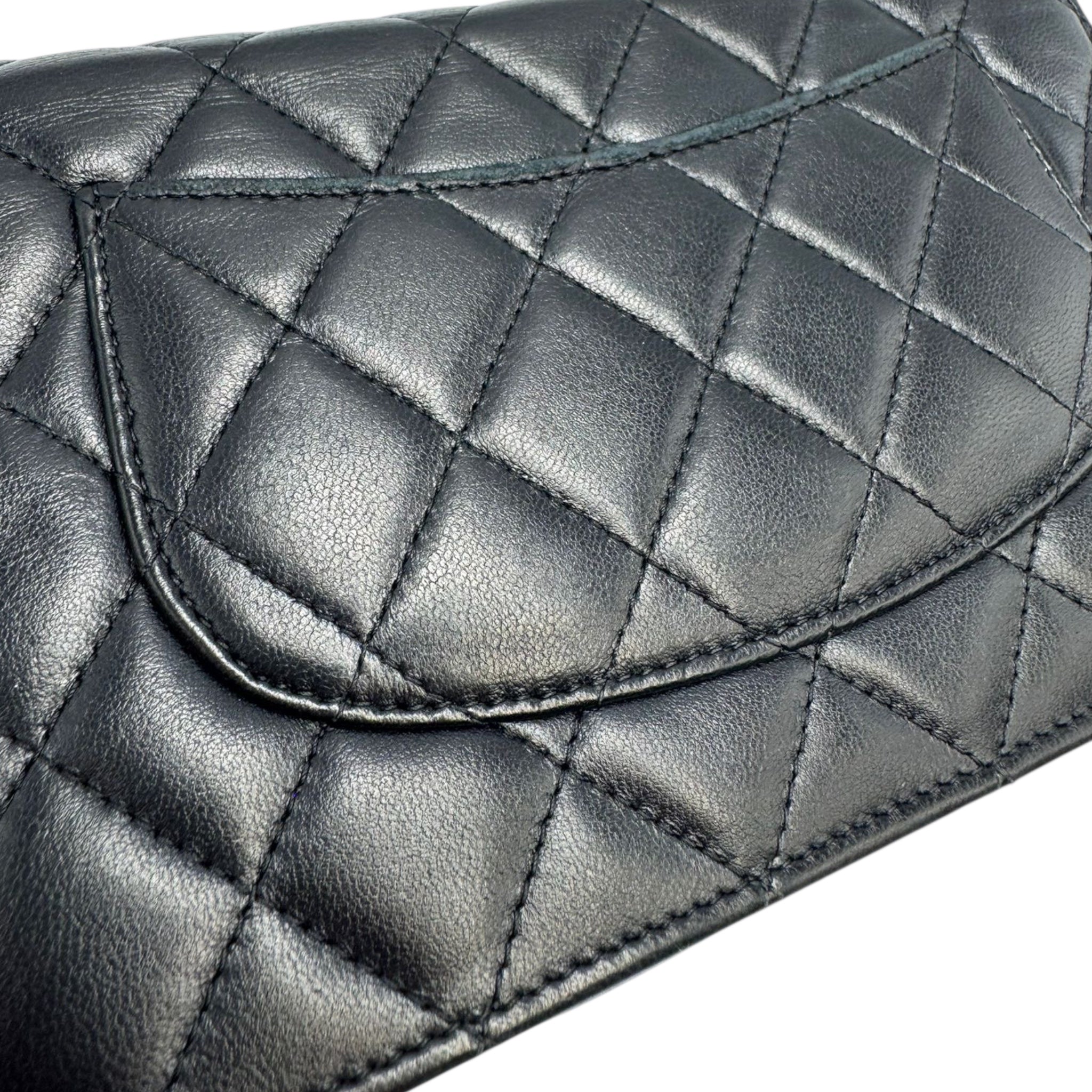 Chanel Wallet on Chain WoC Black Lambskin Silver