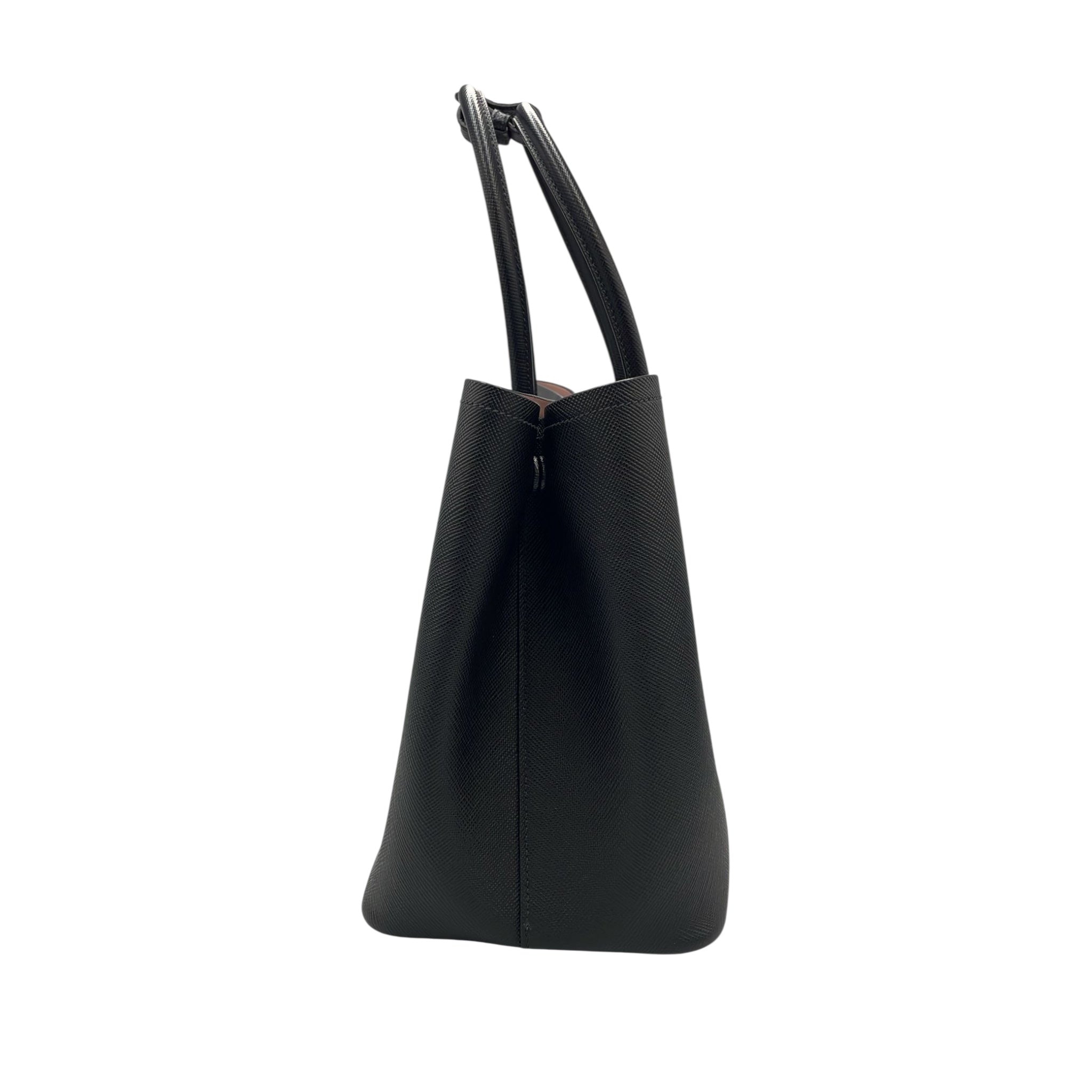 Prada Double Cuir Black Saffiano