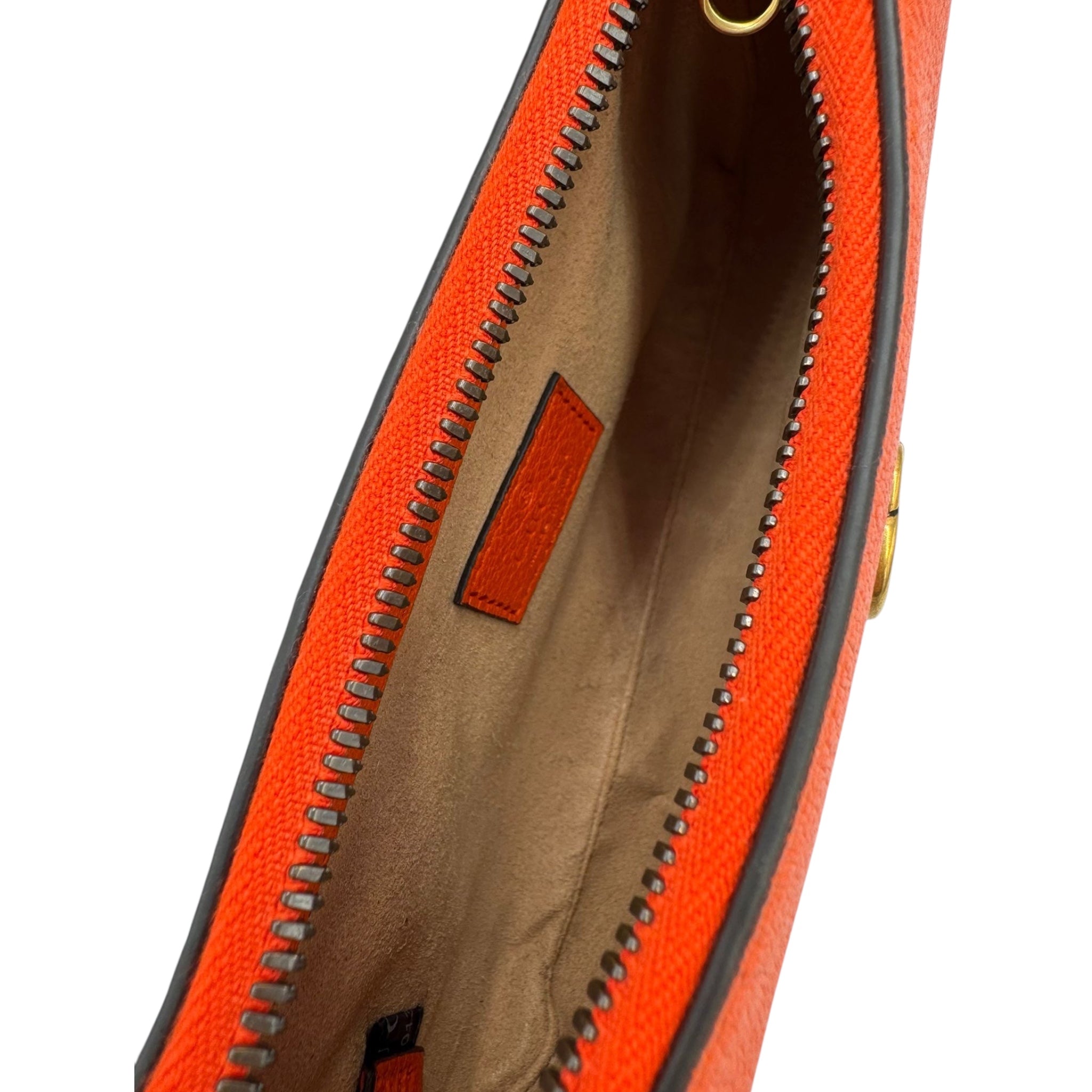 Gucci Aphrodite Mini Shoulder Bag Orange Leather