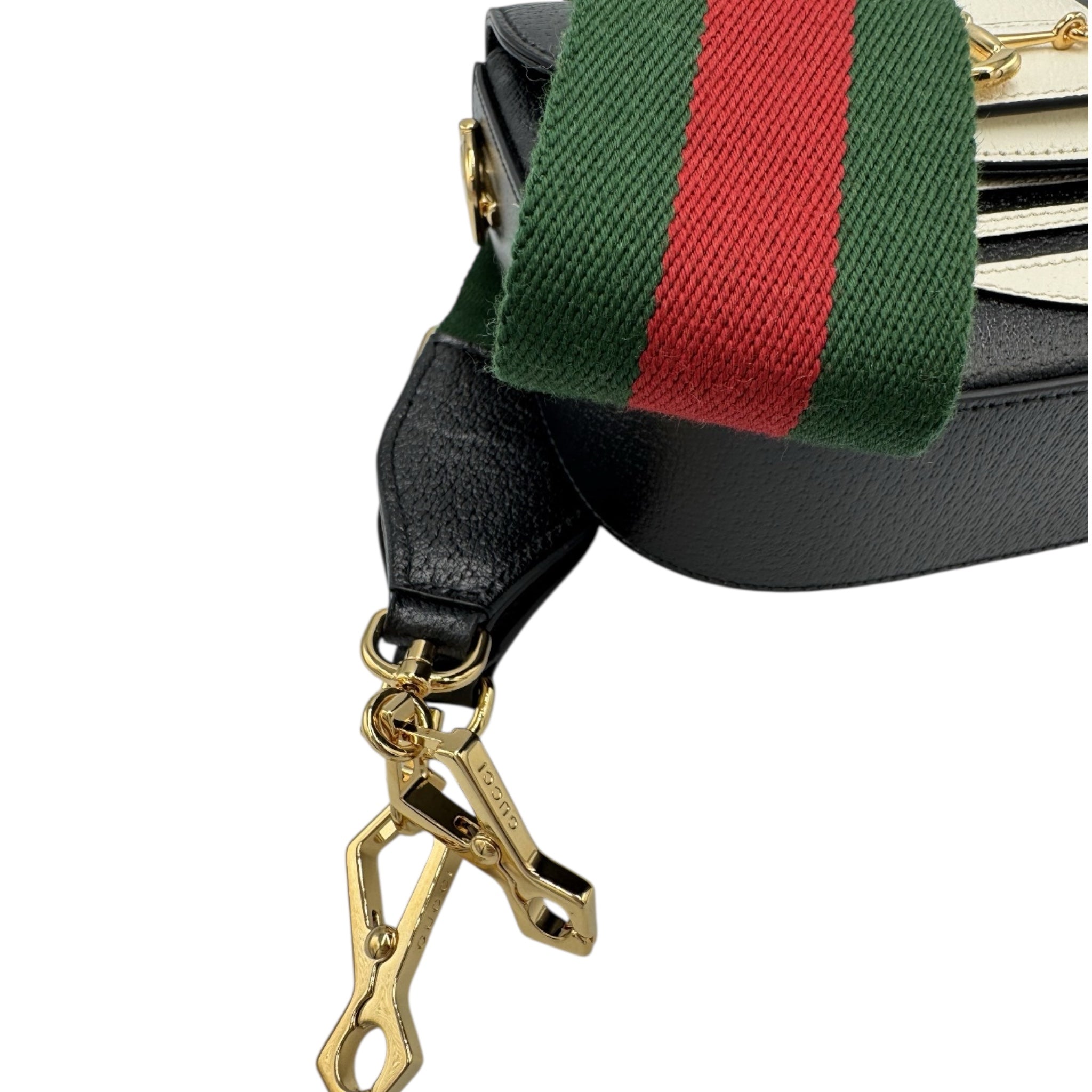 Gucci x Adidas Black Horsebit 1955 Shoulder Bag