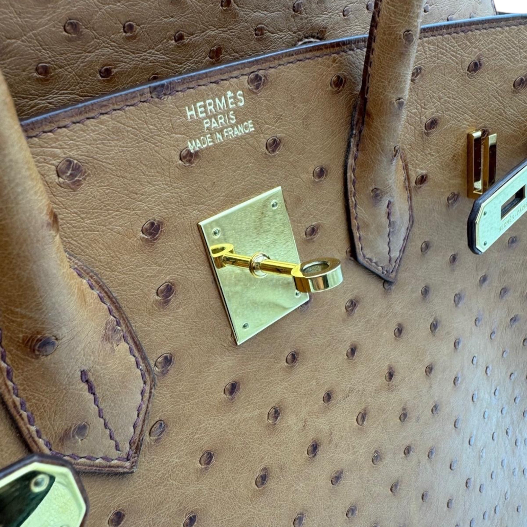 Hermès Birkin 35 Ostrich Cognac Gold