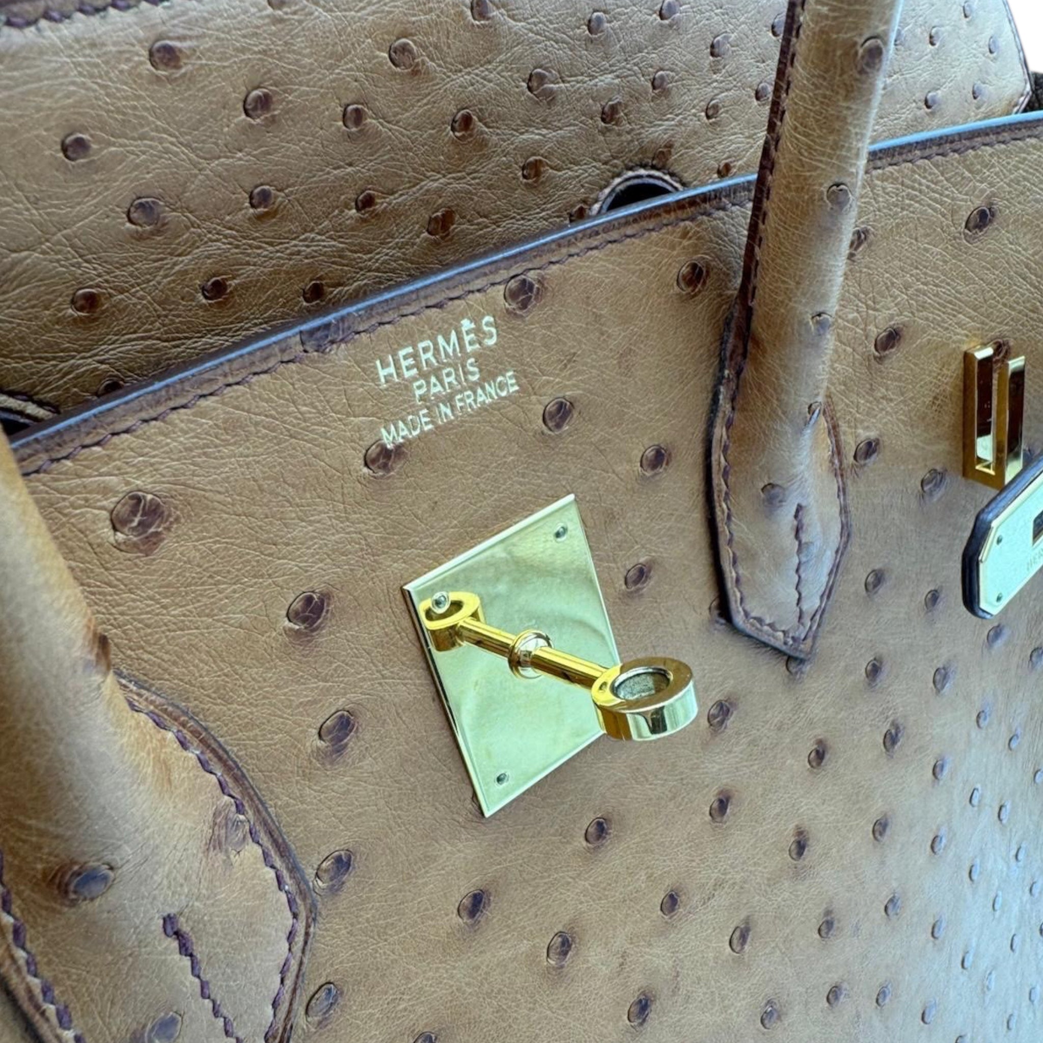 Hermès Birkin 35 Ostrich Cognac Gold