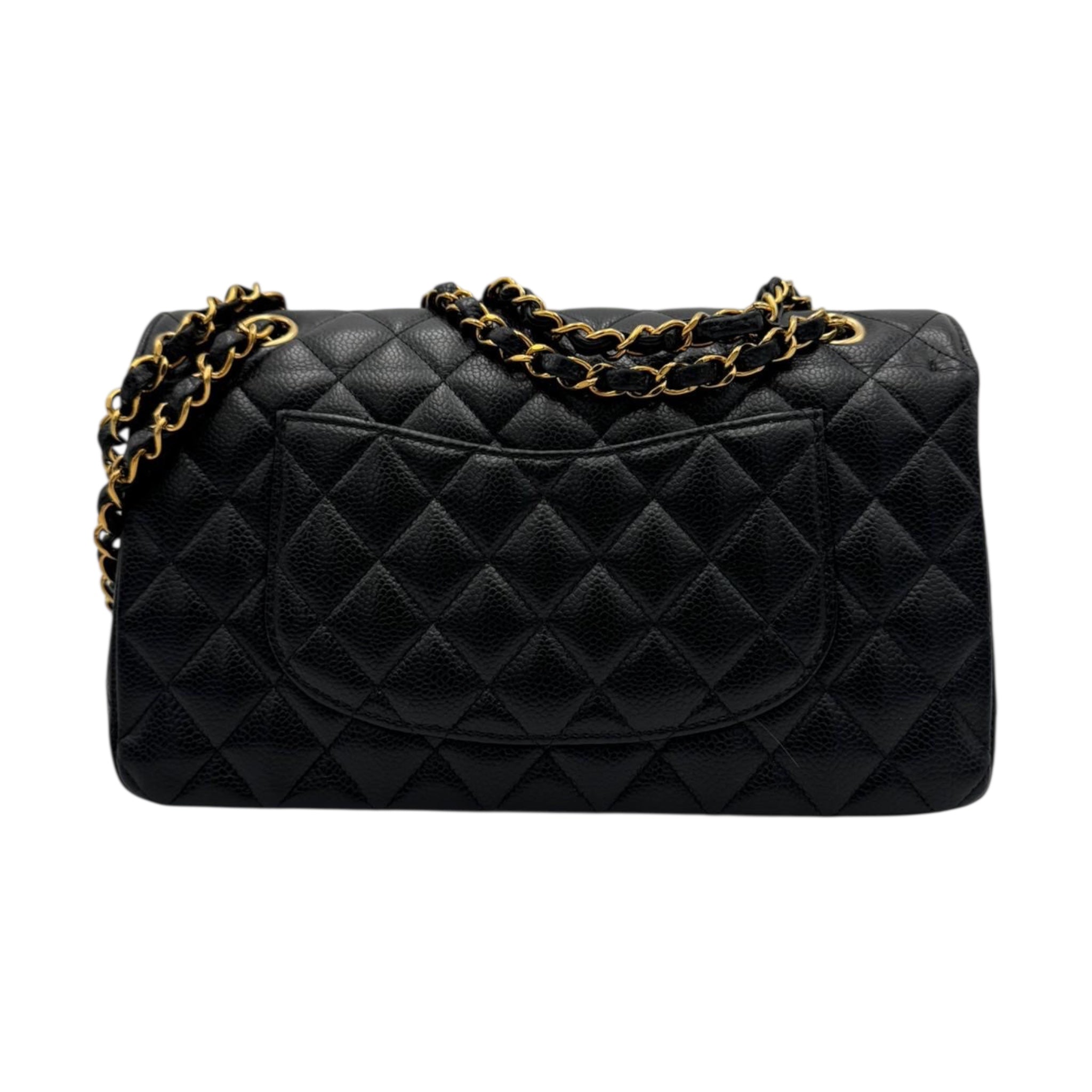 Chanel Classic Medium Double Flap Black Caviar Gold