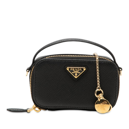 Prada Mini Pouch Black Saffiano Leather