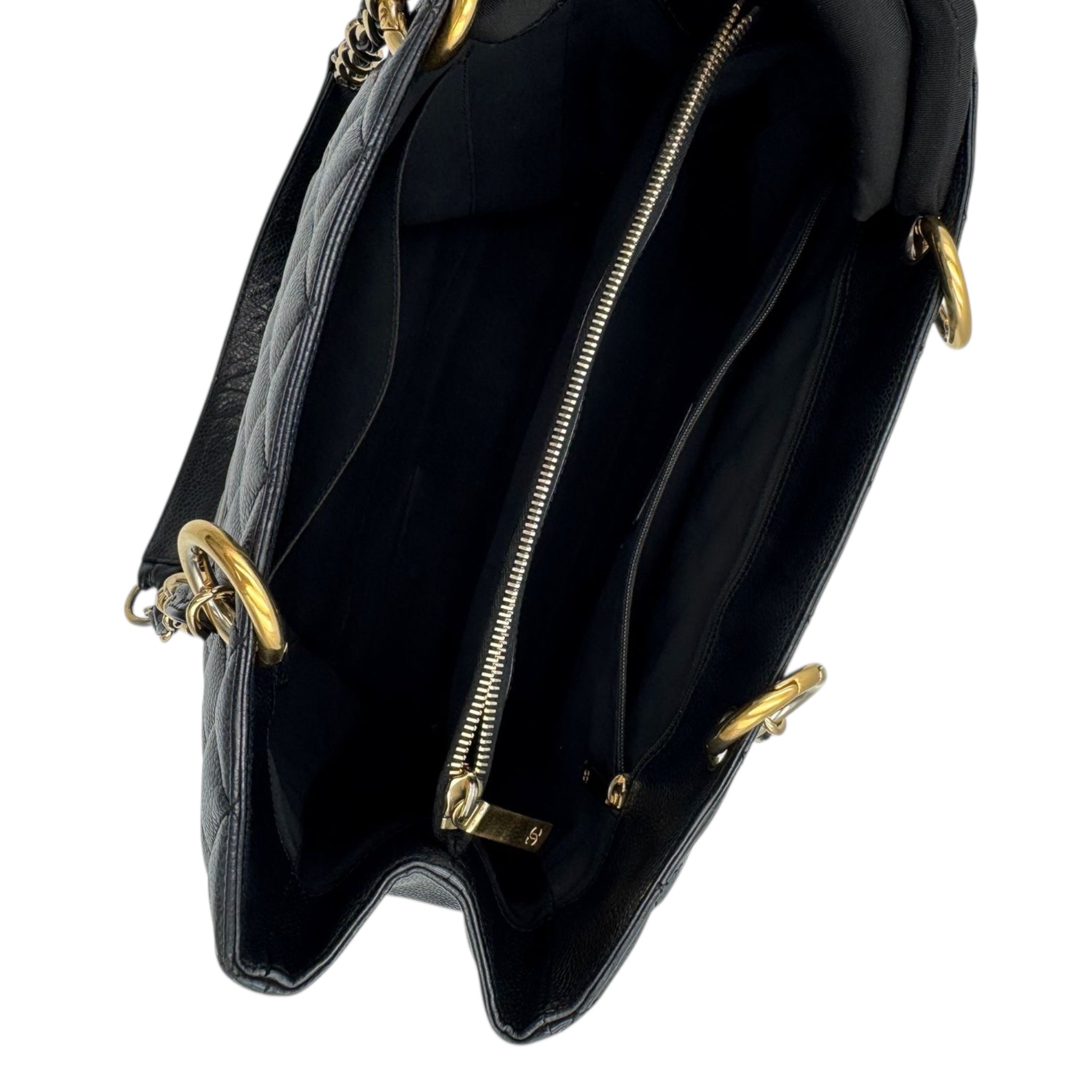 Chanel GST Black Caviar Gold