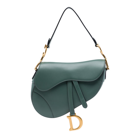 Dior Saddle Green Smooth Calfskin