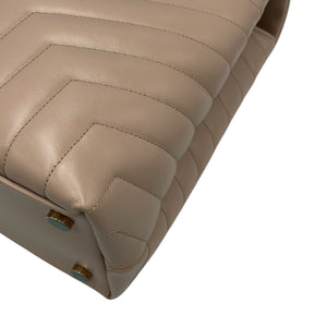 Yves Saint Laurent LouLou Large Beige Calfskin Gold