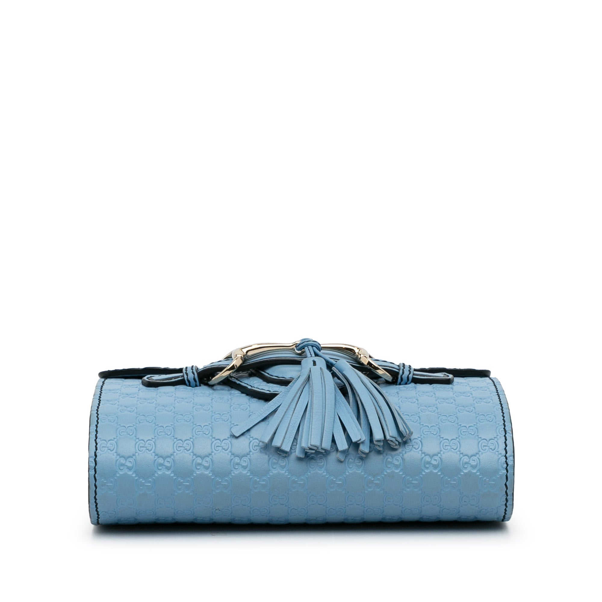 Gucci Emily Crossbody Bag Mini Blue Microguccissima Leather