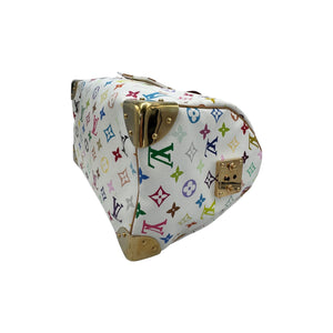 Louis Vuitton Speedy 30 White Multicolor Monogram Canvas