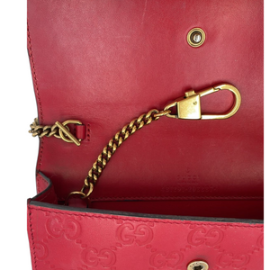 Gucci Guccissima Red Cherry Mini Crossbody Bag