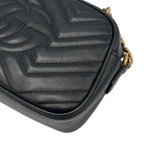 Gucci GG Marmont Small Black Matelassé Leather