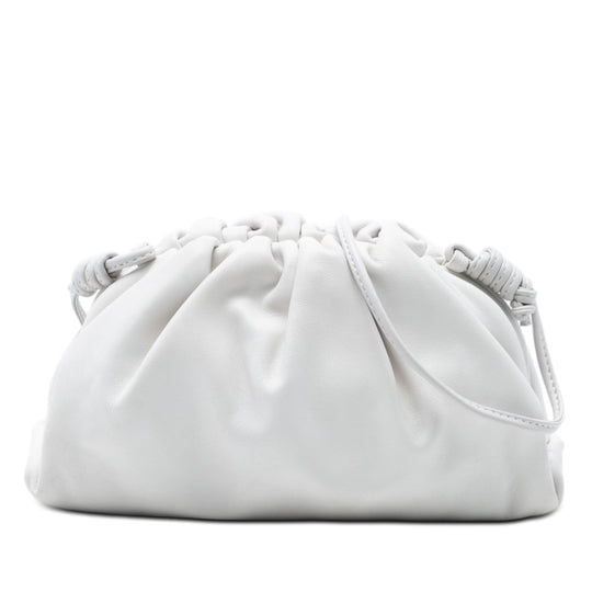 Bottega Veneta The Mini Pouch Mini White Lambskin Leather