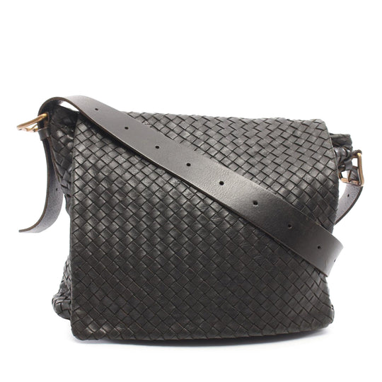 Bottega Veneta Intrecciato Flap Black Nappa Leather