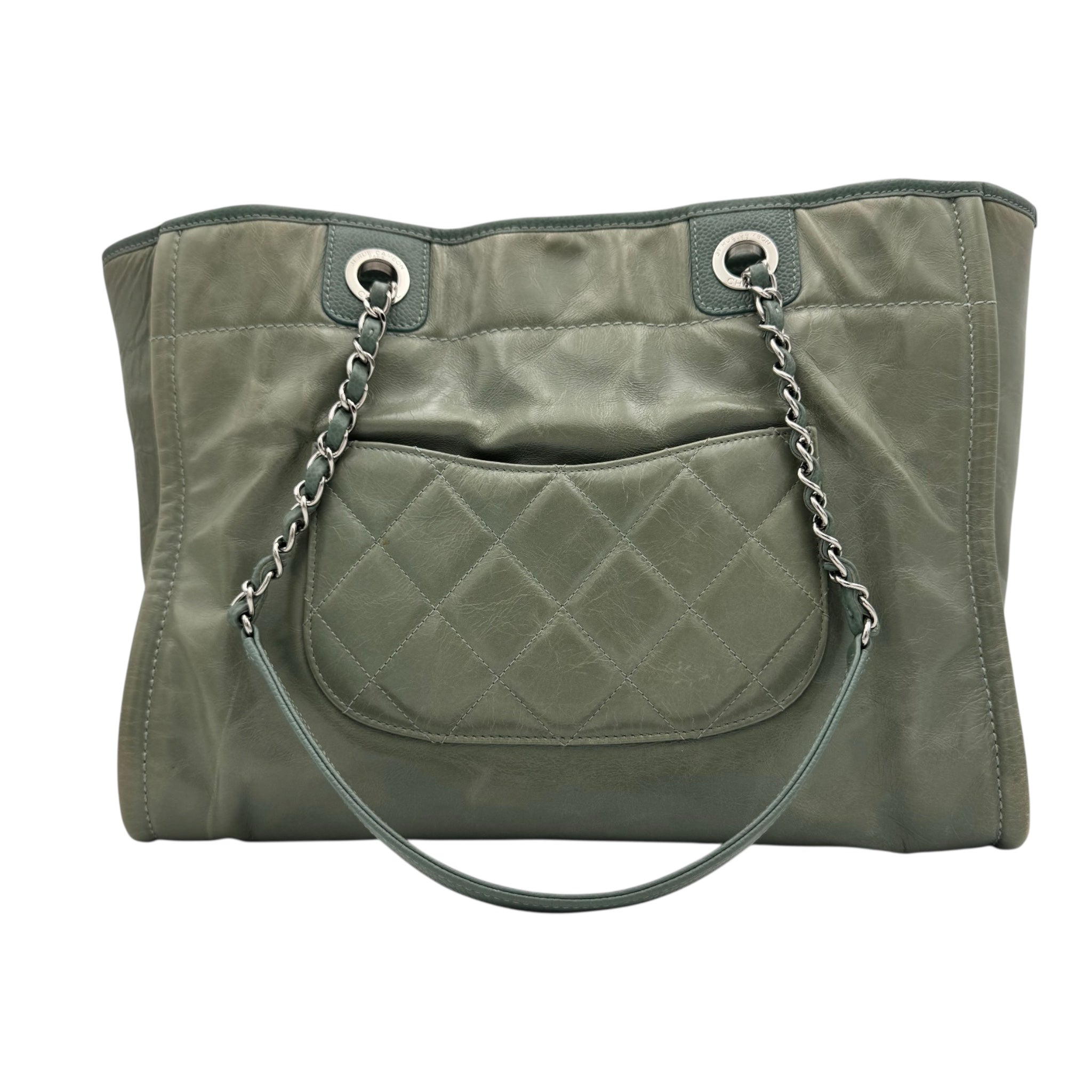 Chanel Tote Bag Black Coated Canvas