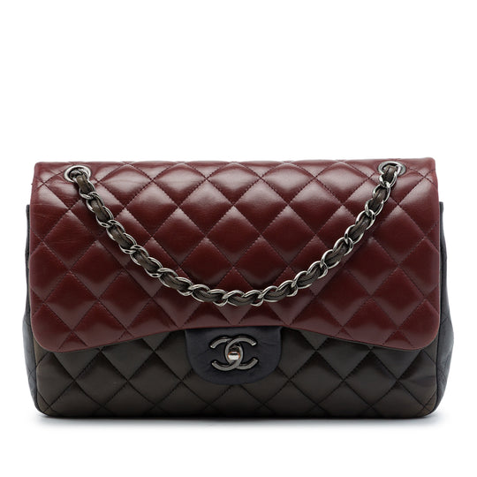 Chanel Classic Double Flap Jumbo Red Lambskin