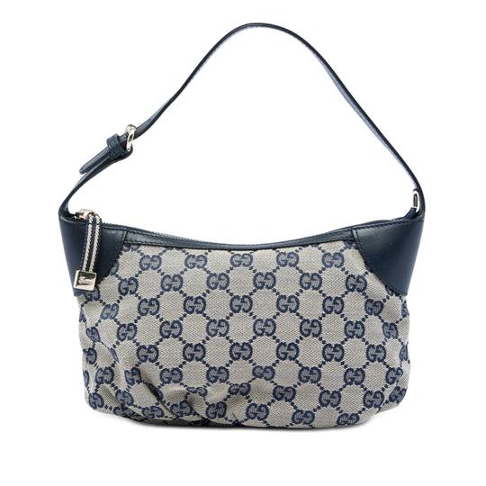 Gucci Web Beige GG Canvas Calfskin