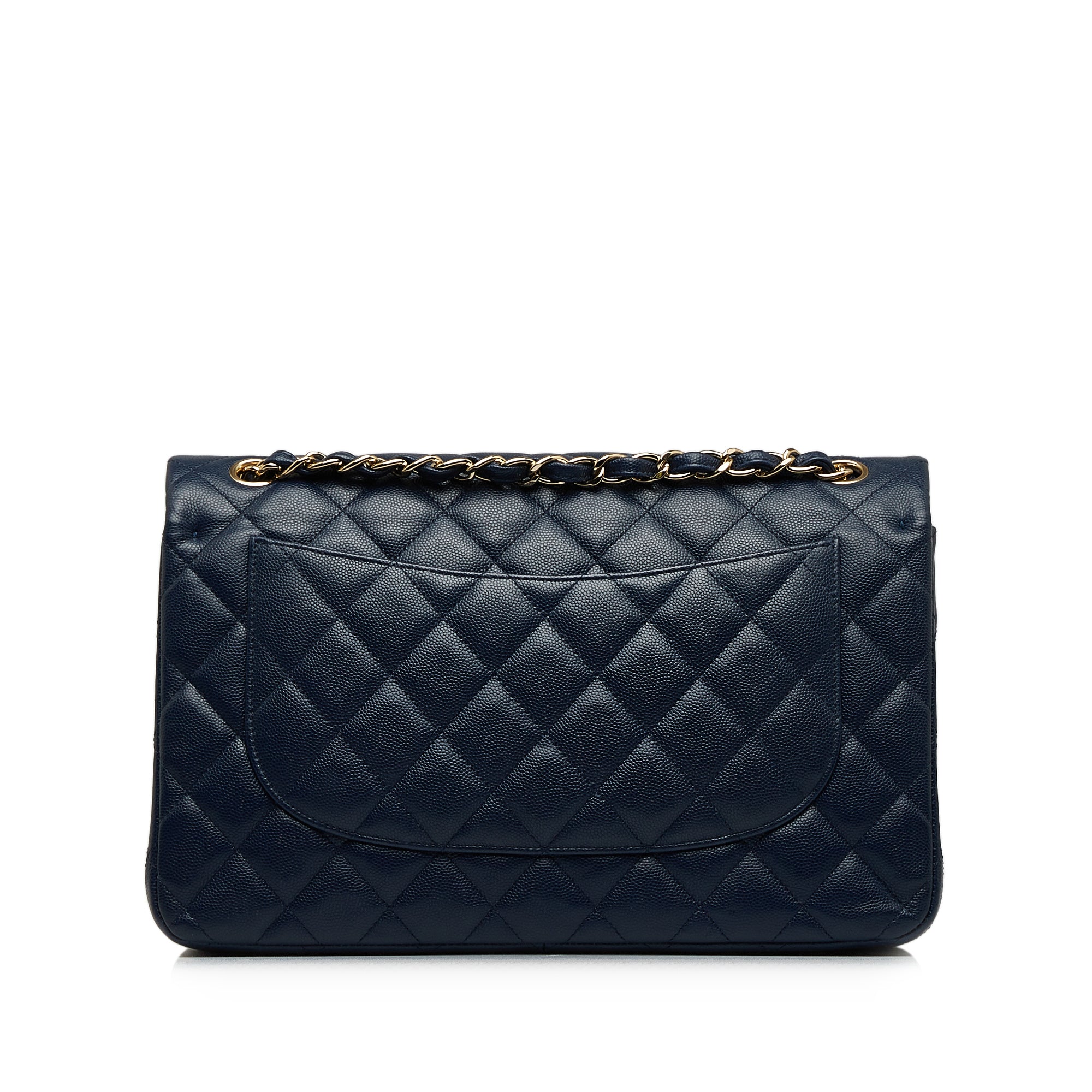 Chanel Classic Double Flap Jumbo Dark Blue Caviar gold 7 500