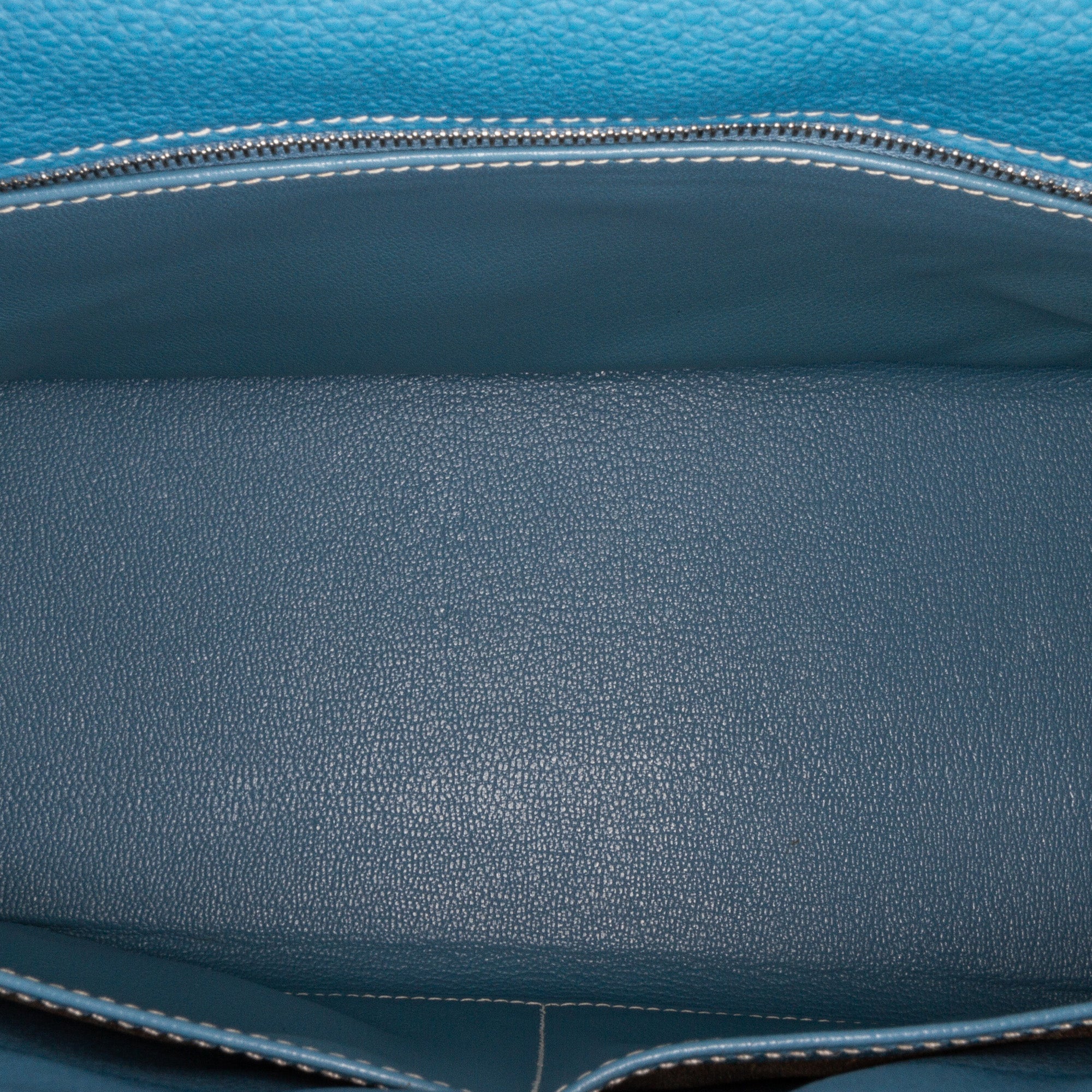 Hermès Kelly Sellier Mou 28 Bleu Jean Togo