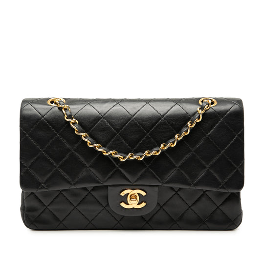 Chanel Classic Double Flap Medium Black Lambskin Gold