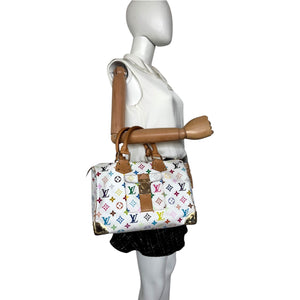 Louis Vuitton Speedy 30 White Multicolor Monogram Canvas