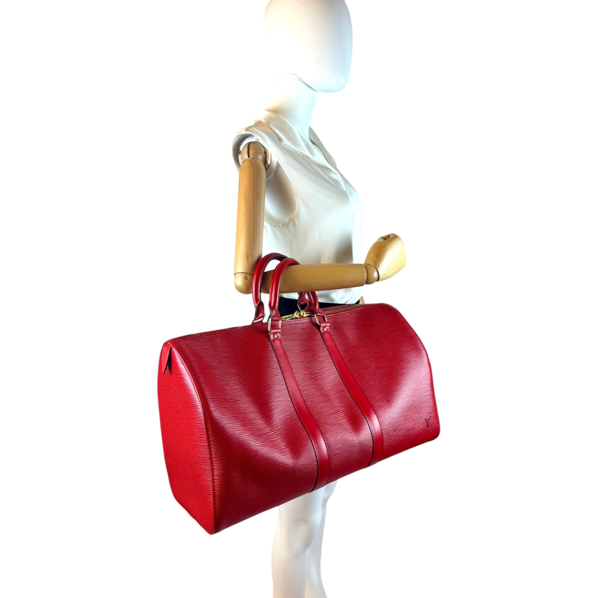 Louis Vuitton Keepall 45 Red Epi