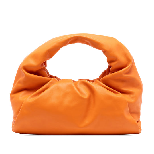 Bottega Veneta The Shoulder Pouch Orange Lambskin Leather