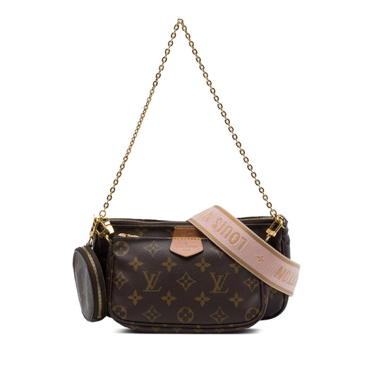 Louis Vuitton Multi Pochette Accessoires Monogram Canvas Pink Strap