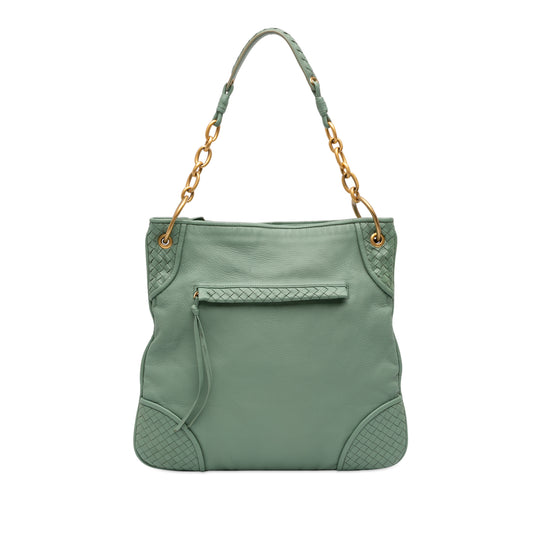 Bottega Veneta Intrecciato Green Calfskin