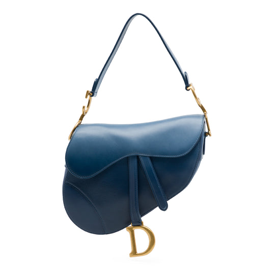 Dior Saddle Blue Calfskin