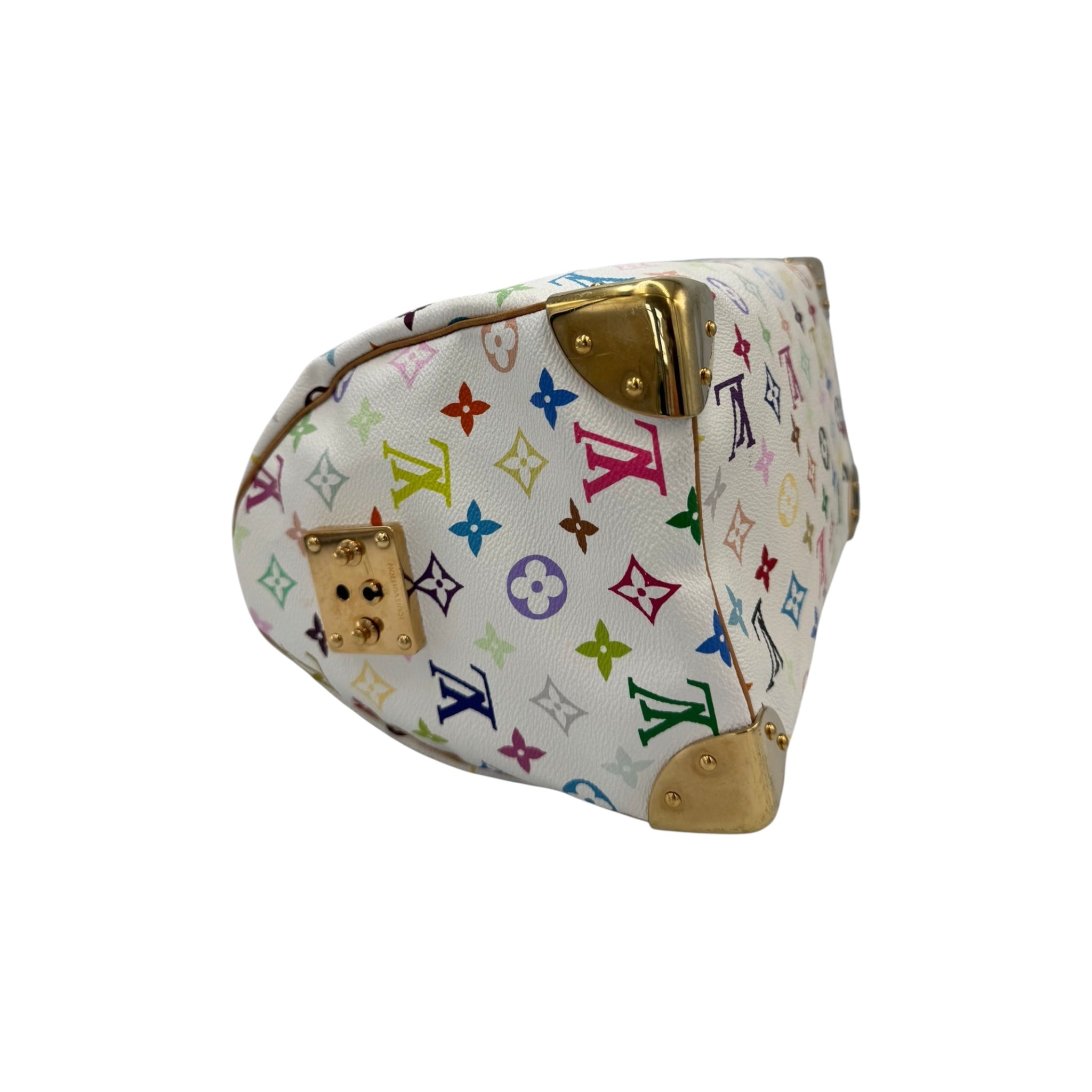 Louis Vuitton Speedy 30 White Multicolor Monogram Canvas
