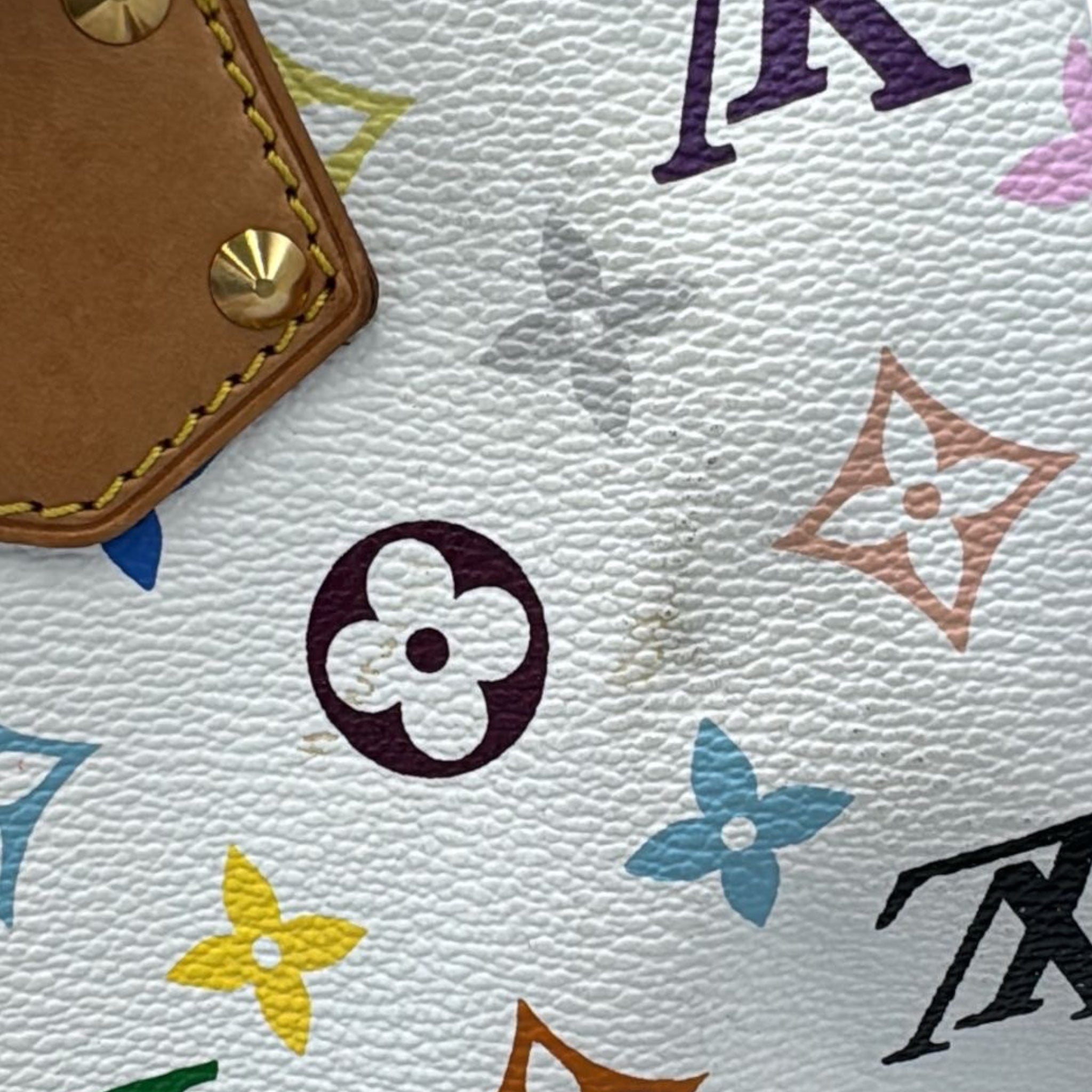 Louis Vuitton Speedy 30 White Multicolor Monogram Canvas