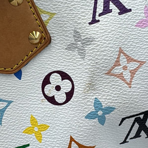 Louis Vuitton Speedy 30 White Multicolor Monogram Canvas