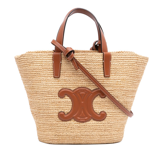Celine Teen Supple Panier Beige Raffia