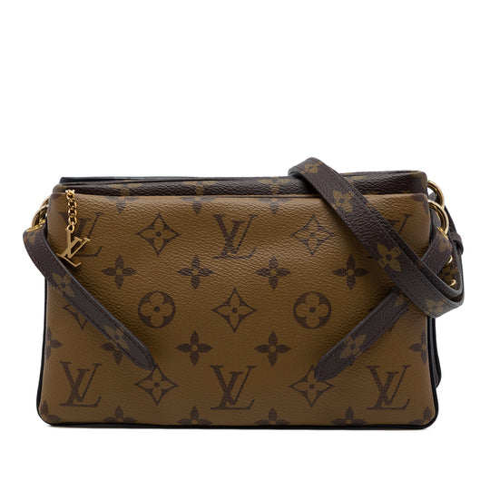 Louis Vuitton LV3 Pouch Monogram Reverse Monogram Canvas Embossed Lambskin