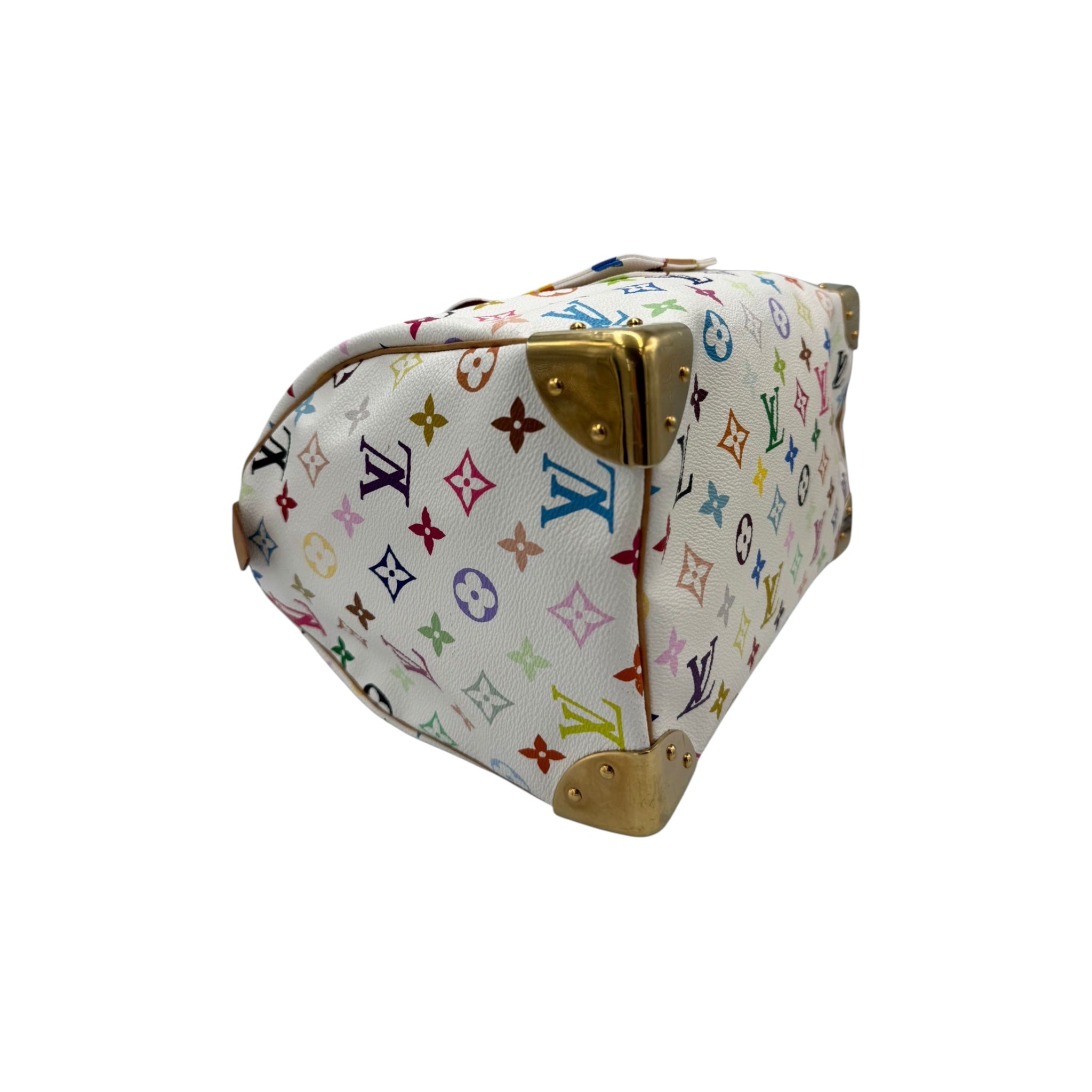 Louis Vuitton Speedy 30 White Multicolor Monogram Canvas