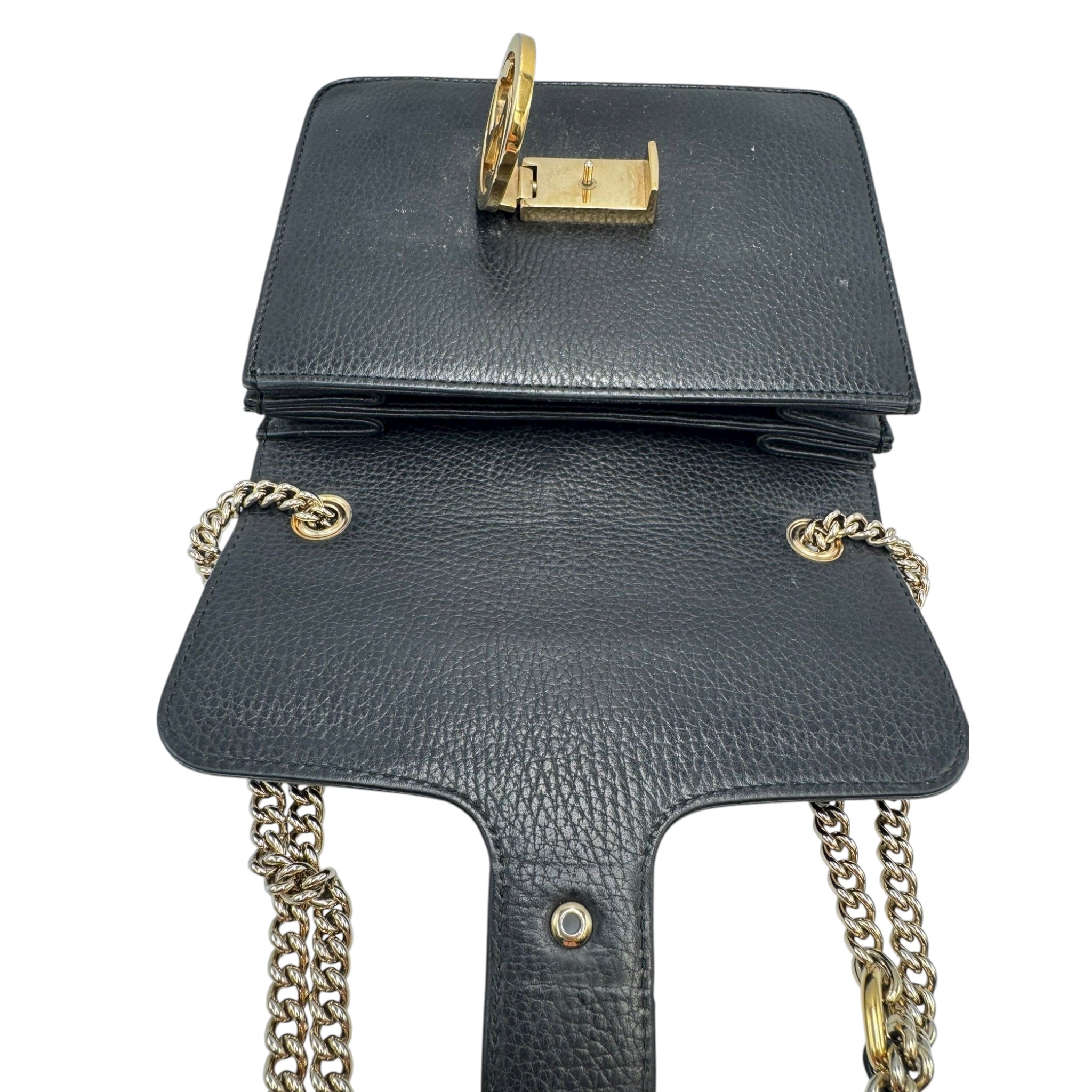 Gucci Interlocking GG Small Black Calfskin Gold
