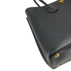 Prada Double Cuir Black Saffiano