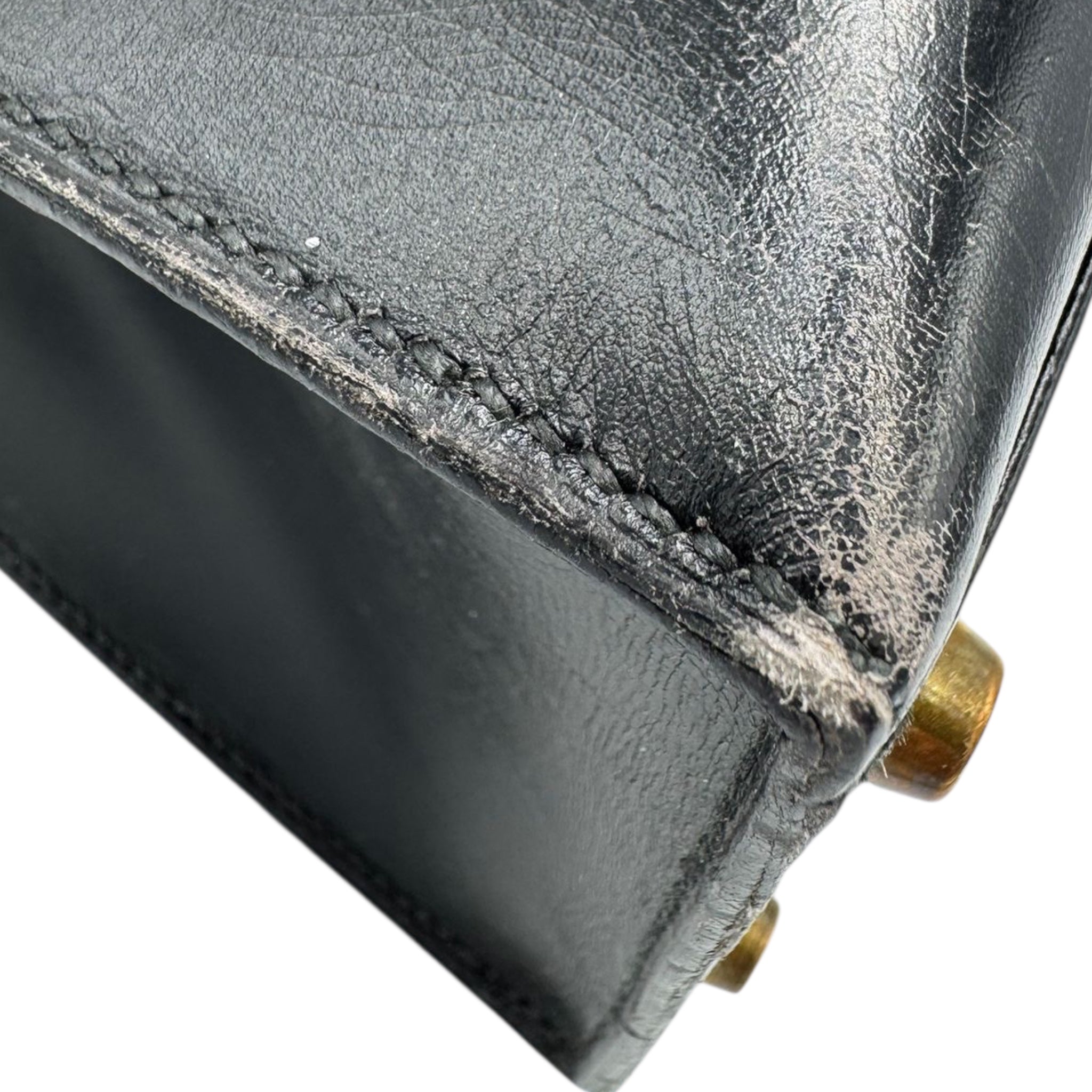 Hermès Kelly 35 Black Boxcalf Gold