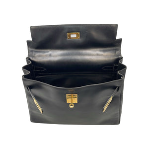 Hermès Kelly 32 Black Box Calfskin Gold