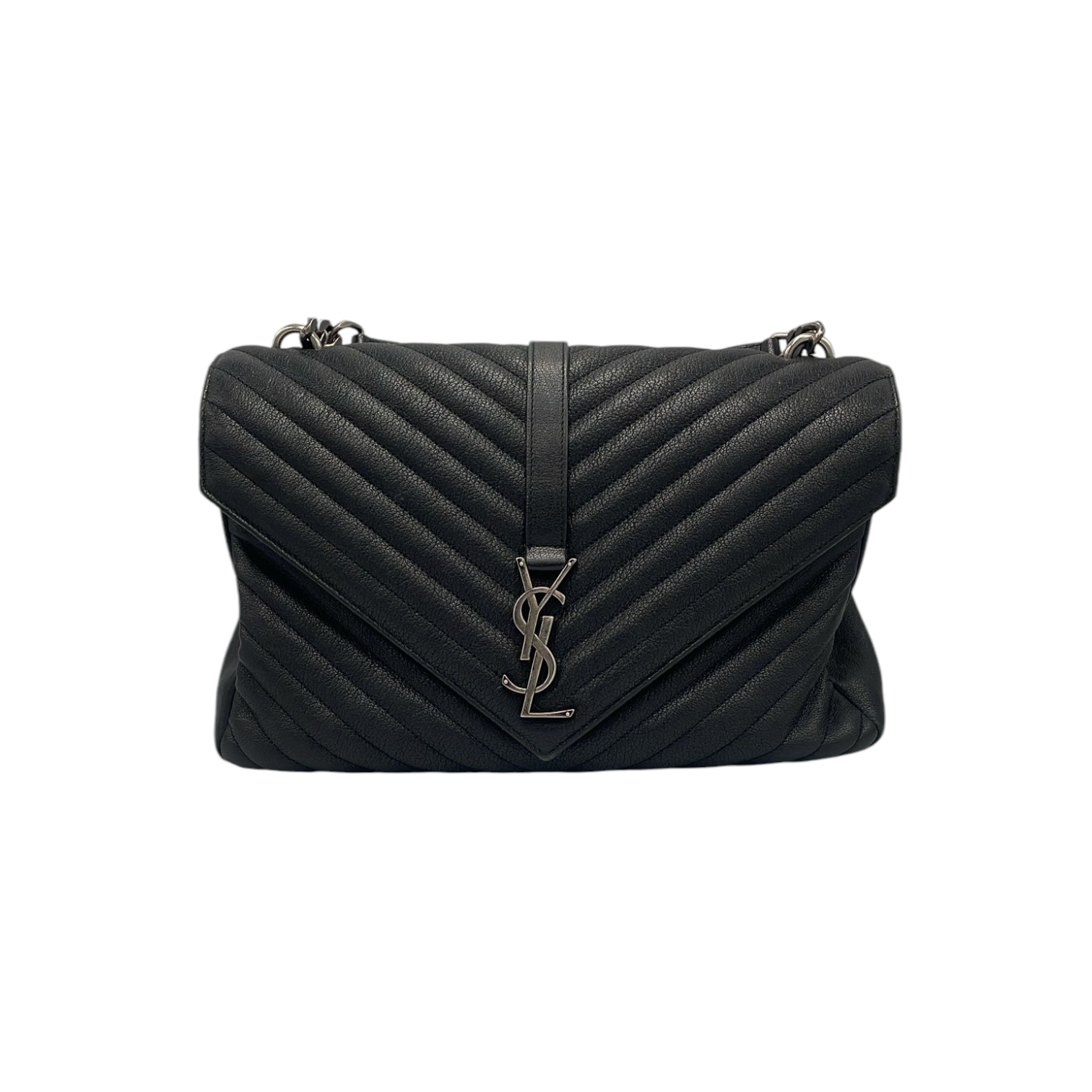 Yves Saint Laurent College Top Handle Bag Medium Black