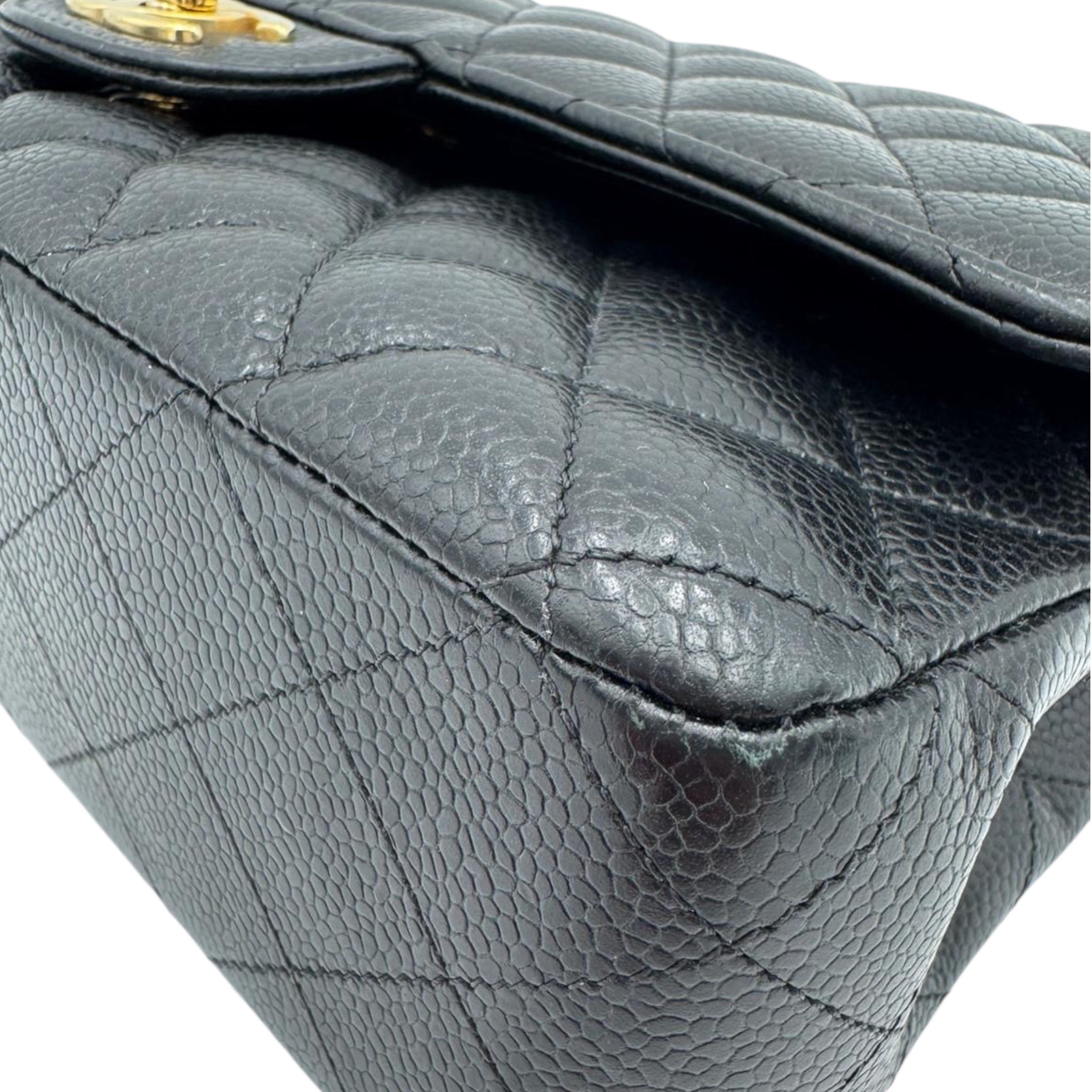 Chanel Classic Medium Double Flap Black Caviar Gold