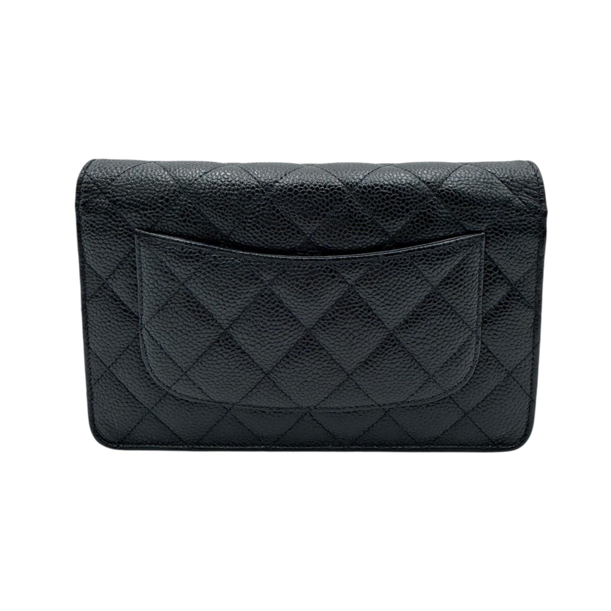 Chanel WOC Black Caviar Gold