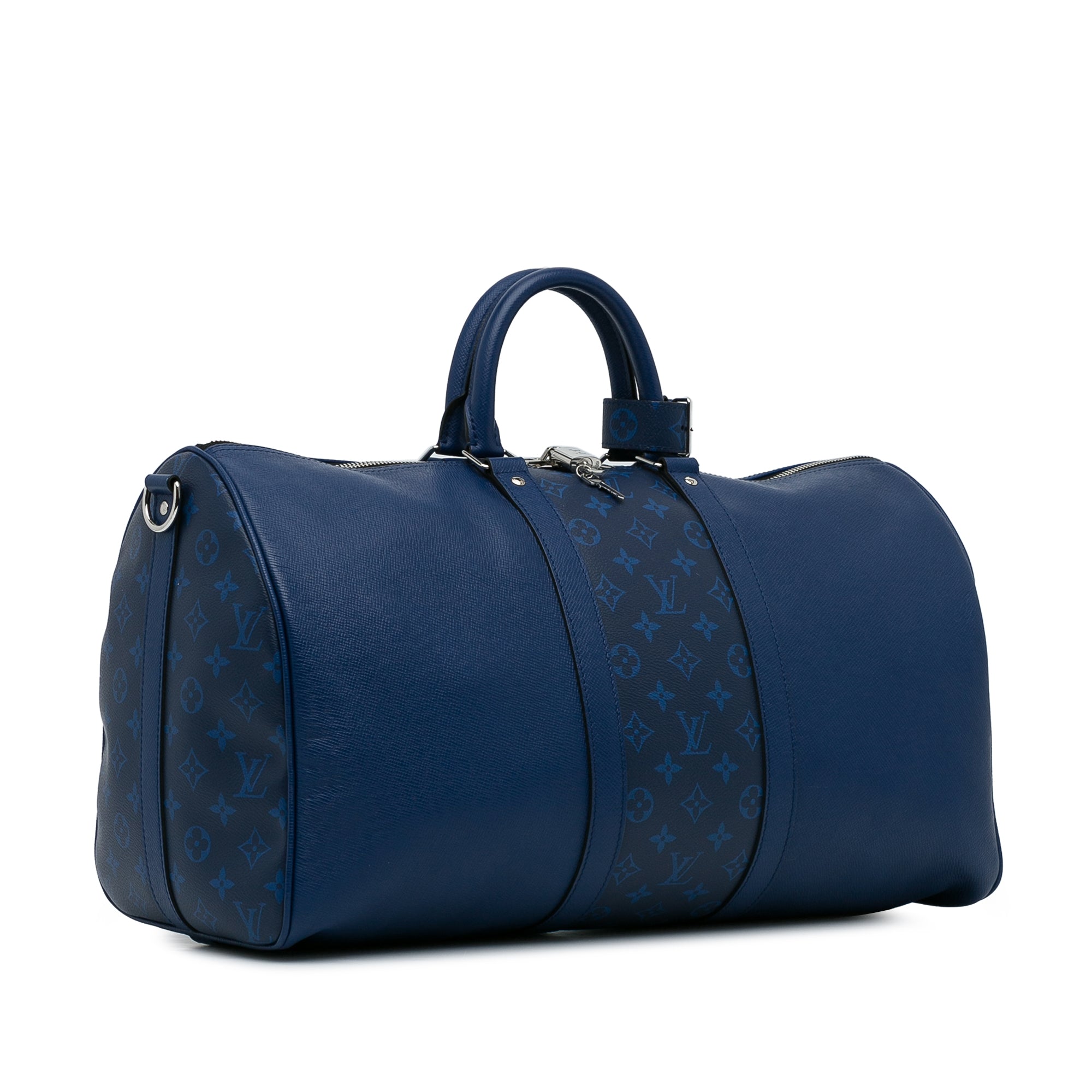 Louis Vuitton Keepall 50 Bandoulière Blue Taigarama