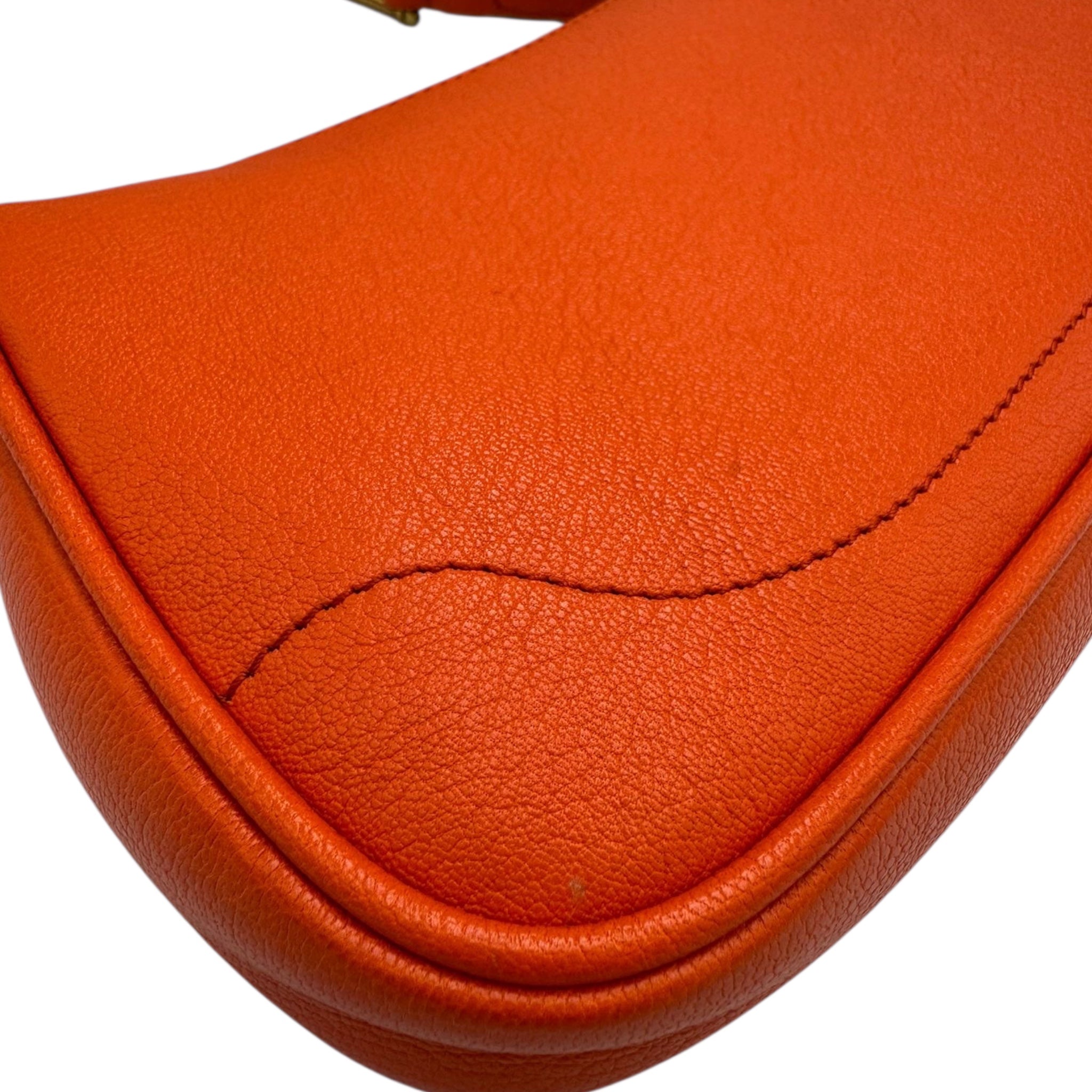 Gucci Aphrodite Mini Shoulder Bag Orange Leather