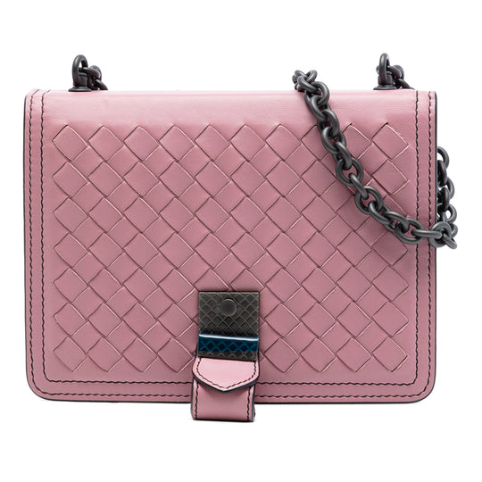 Bottega Veneta Intrecciato Runway Small Pink Nappa Leather